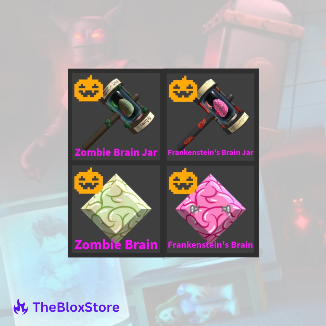 Zombie & Frankenstein Brain Jar Sets Bundle