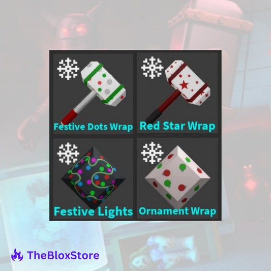 Festive Dots & Red Star Wrap Sets Bundle